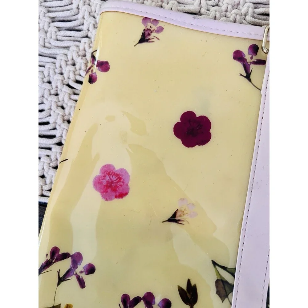 Vintage Vinyl Floral 90s Large Shoulder Tote Bag Y2K